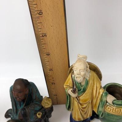160:  Three Vintage Chinese Mud Men