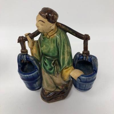 163:  Three Vintage Chinese Mud Men