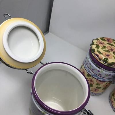 174: Canister Set Hand Painted