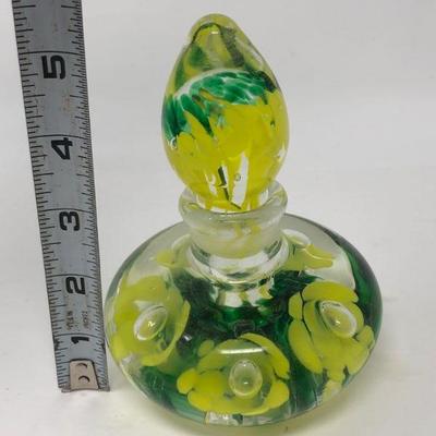 085:  Joe St. Clair Glass Perfume Bottle Paperweight