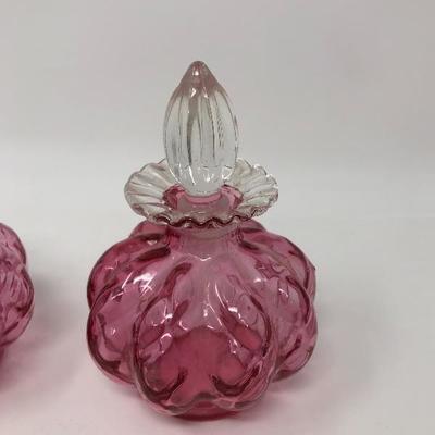 114:  Rose Colored Perfume Bottles