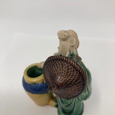 159:  Three Vintage Chinese Mud Men