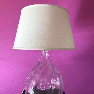 013: Large Clear Glass Table Lamp