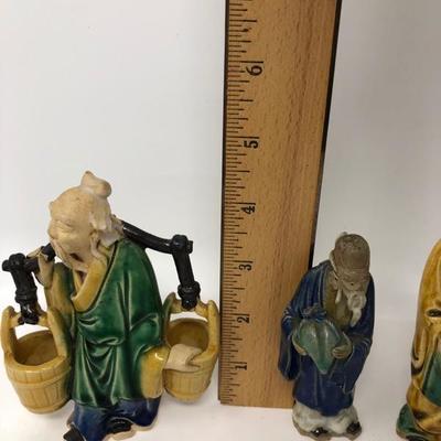 152:   Three Vintage Chinese Mud Men