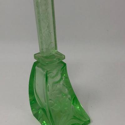 115:  Art Deco Green Perfume Bottle Paperweights
