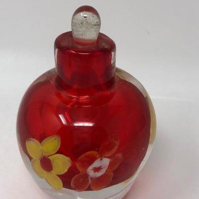 093:  Two Perfume Bottle Paperweights