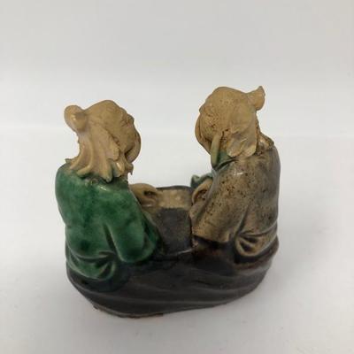 162:  Three Vintage Chinese Mud Men