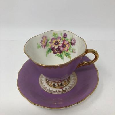 074:  Five Assorted Bone China Tea Cups and Saucers