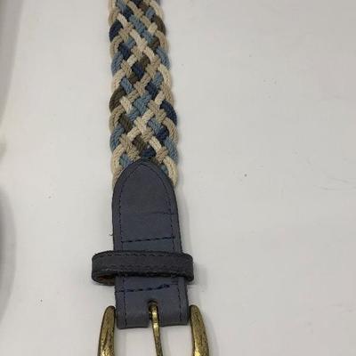 180: Assorted Belts Includes a Hand Made Polished Stone Buckle