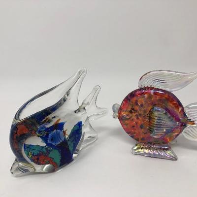121:  Two Fish Paperweights 