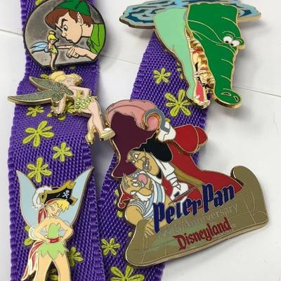 133: Landyard Full of Peter Pan and Tinkerbelle Pins