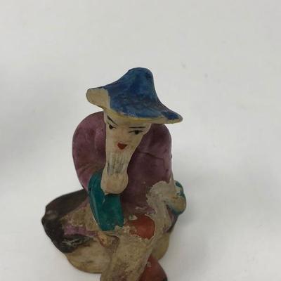 151:  Three Vintage Chinese Mud Men