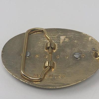 173:  Three Bolo Ties With Stone Inlay and Gold Toned Belt Buckle