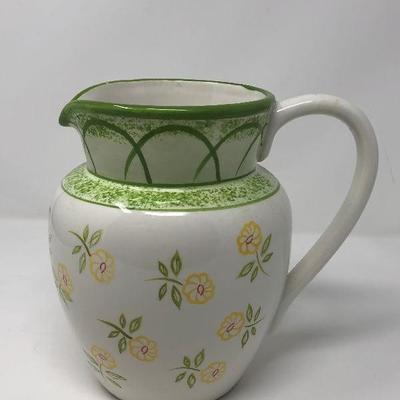 175: Pitcher, Sugar, Creamer, Glass Plates
