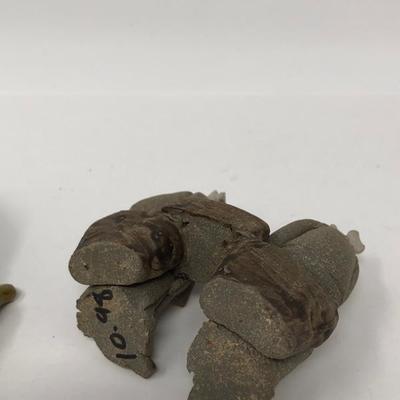 157:  Three Vintage Chinese Mud Men