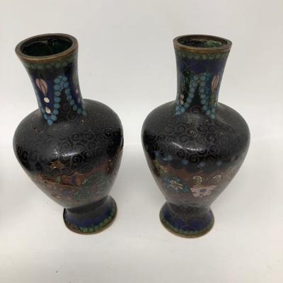 166:  Five Cloisonne' Miniature Vases 
