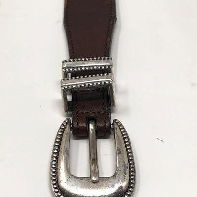186: Assorted Belts Includes a Hand Made Polished Stone Buckle 