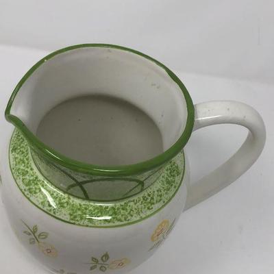 175: Pitcher, Sugar, Creamer, Glass Plates