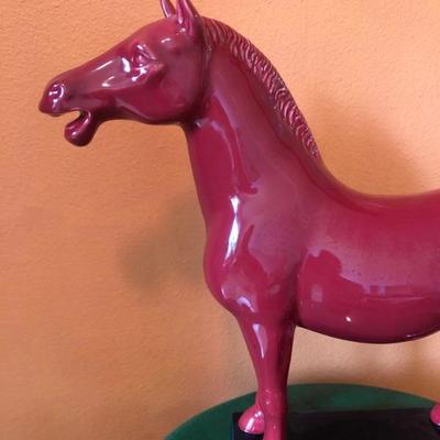 056:  Ethan Allen Ceramic Glazed Horse