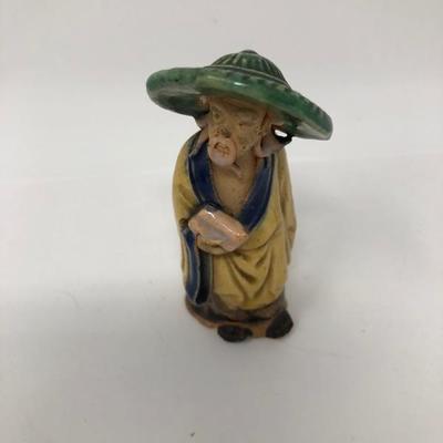164:  Three Vintage Chinese Mud Men