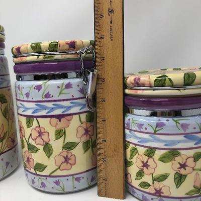 174: Canister Set Hand Painted