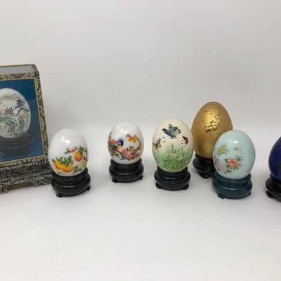 165:  Seven Imperial Vintage Oriental Eggs