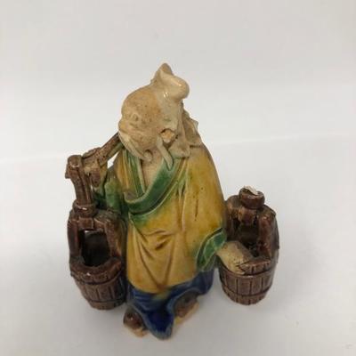 164:  Three Vintage Chinese Mud Men