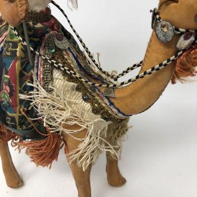 072:   Vintage Leather Camel Souvenir