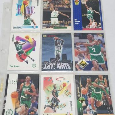 Dee Brown NBA Basketball Cards, Qty 9, 1991-1994
