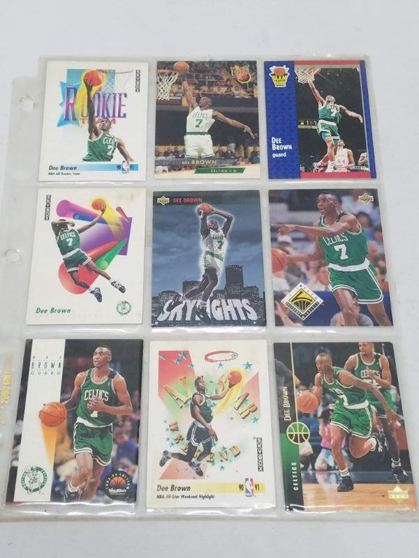 Dee Brown NBA Basketball Cards, Qty 9, 19911994