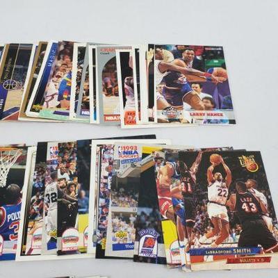 Lot #16: 100 NBA Basketball Cards, First Card is Larry Nance