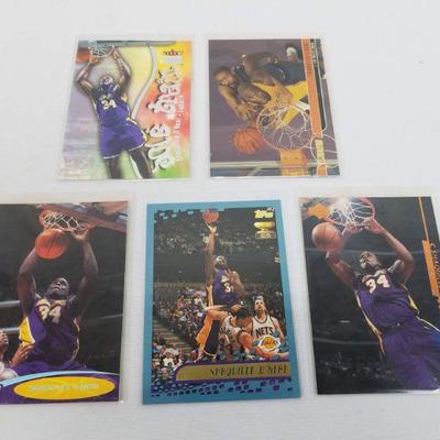 Shaquille O'Neal Basketball Cards, Qty 5