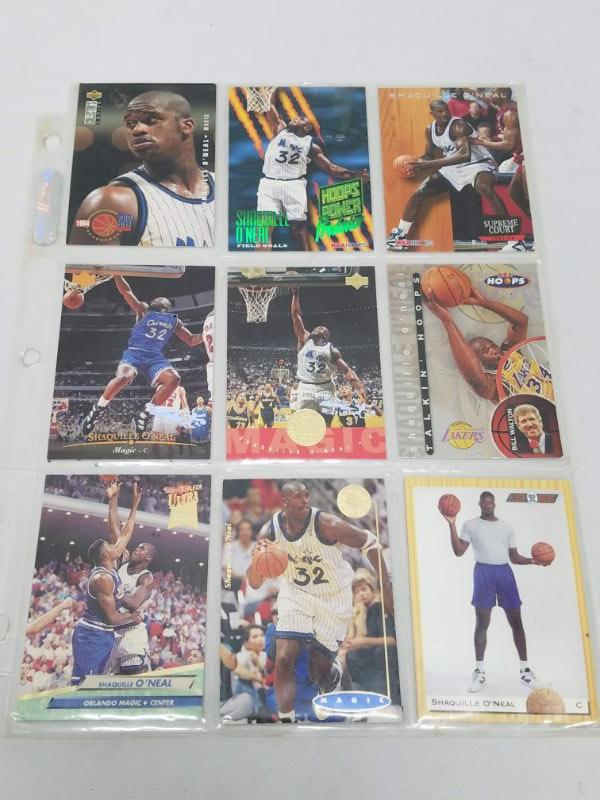 Shaquille O'Neal NBA Basketball Cards, Qty 9, 1987-1995 | EstateSales.org