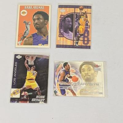 Kobe Bryant Basketball Cards, Qty 4