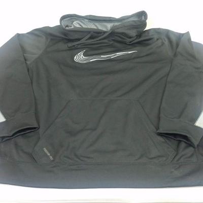 Nike Therma-Fit Hooded Sweatshirt with Front Pouch Pocket. Black & Gray size XXL