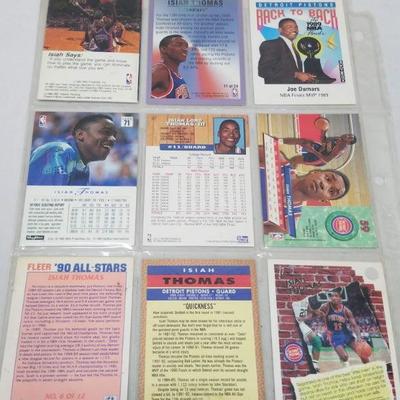 Isiah Thomas NBA Basketball Cards, Qty 9, 1989-1994