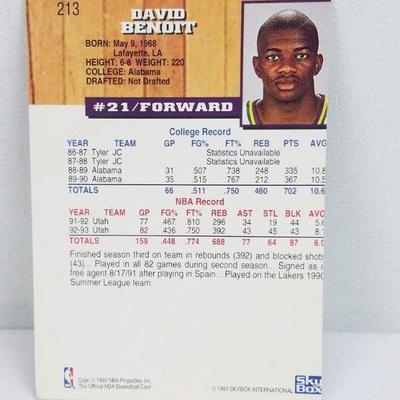 NBA Hoops Rookie Jim Jackson & David Benoit MISPRINT 1993 Basketball Card