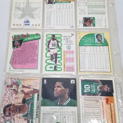 Robert Parish NBA Basketball Cards, Qty 9, 1990-1993