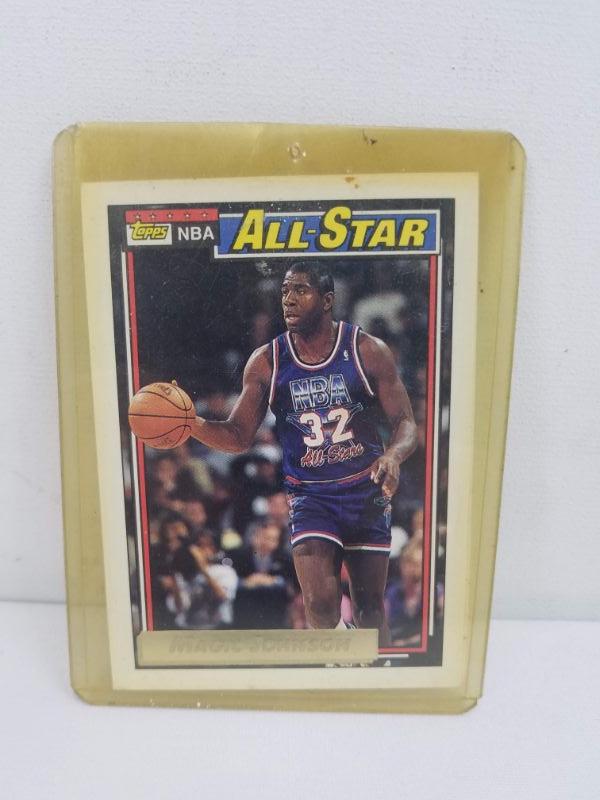 Topps NBA All-Star Basketball Card Magic Johnson 1992 | EstateSales.org