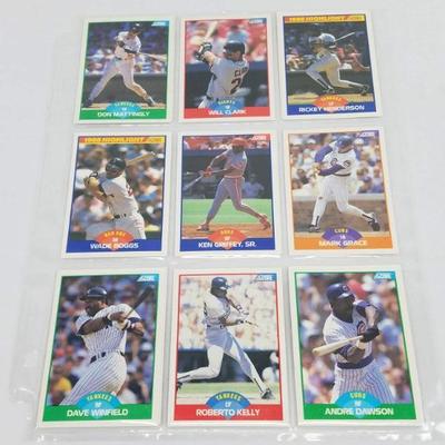 14 Baseball Cards 1988/89 Season