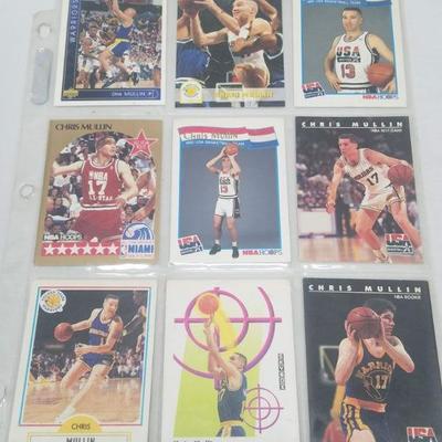 Chris Mullin NBA Basketball Cards, Qty 9, 1990-1993