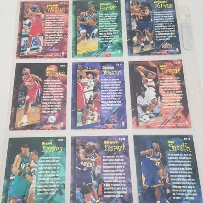 Rookie Phenom NBA Basketball Cards, Qty 9, 1995-1996