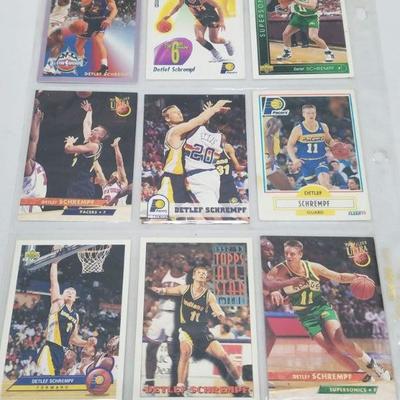 Detlef Schrempf NBA Basketball Cards, Qty 9, 1990-1994