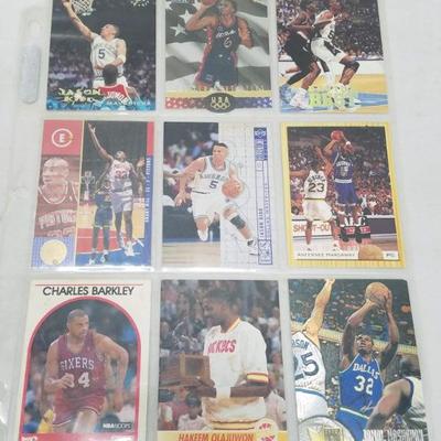 NBA Basketball Cards, Qty 9. First Card is Jason Kidd. 1989-1996