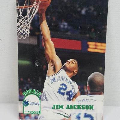 NBA Hoops Rookie Jim Jackson & David Benoit MISPRINT 1993 Basketball Card