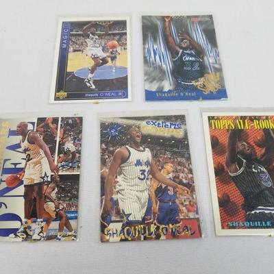 Shaquille O'Neal Basketball Cards, Orlando Magic, Qty 5