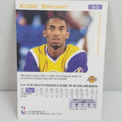 1997-98 Fleer Kobe Bryant Rookie Basketball Card