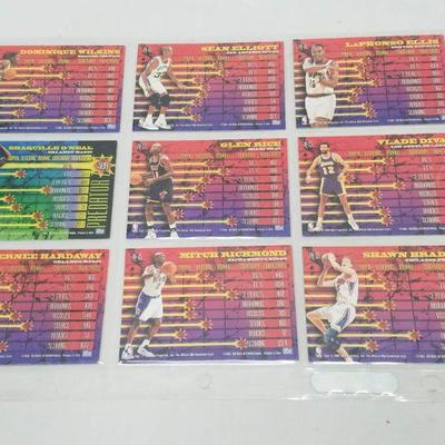 Hoops Power NBA Basketball Cards, Qty 9, 1995