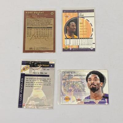 Kobe Bryant Basketball Cards, Qty 4