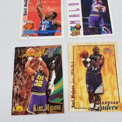 Lot #1: 4 Karl Malone NBA Cards